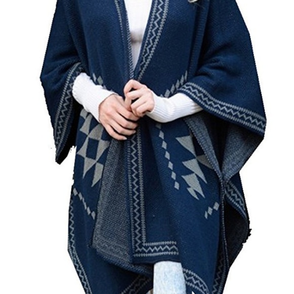 Boho Poncho Sweater - Picture 3 of 3